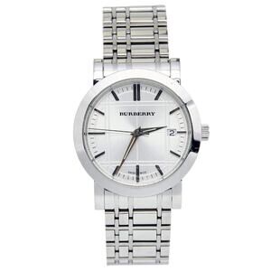BURBERRY Unisex Heritage 38mm Silver Stainless Steel Swiss Watch
